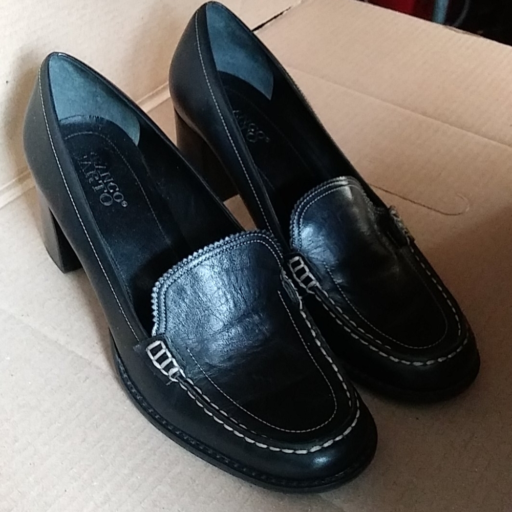 Franco Sarto black size 9 loafers chunky heel
